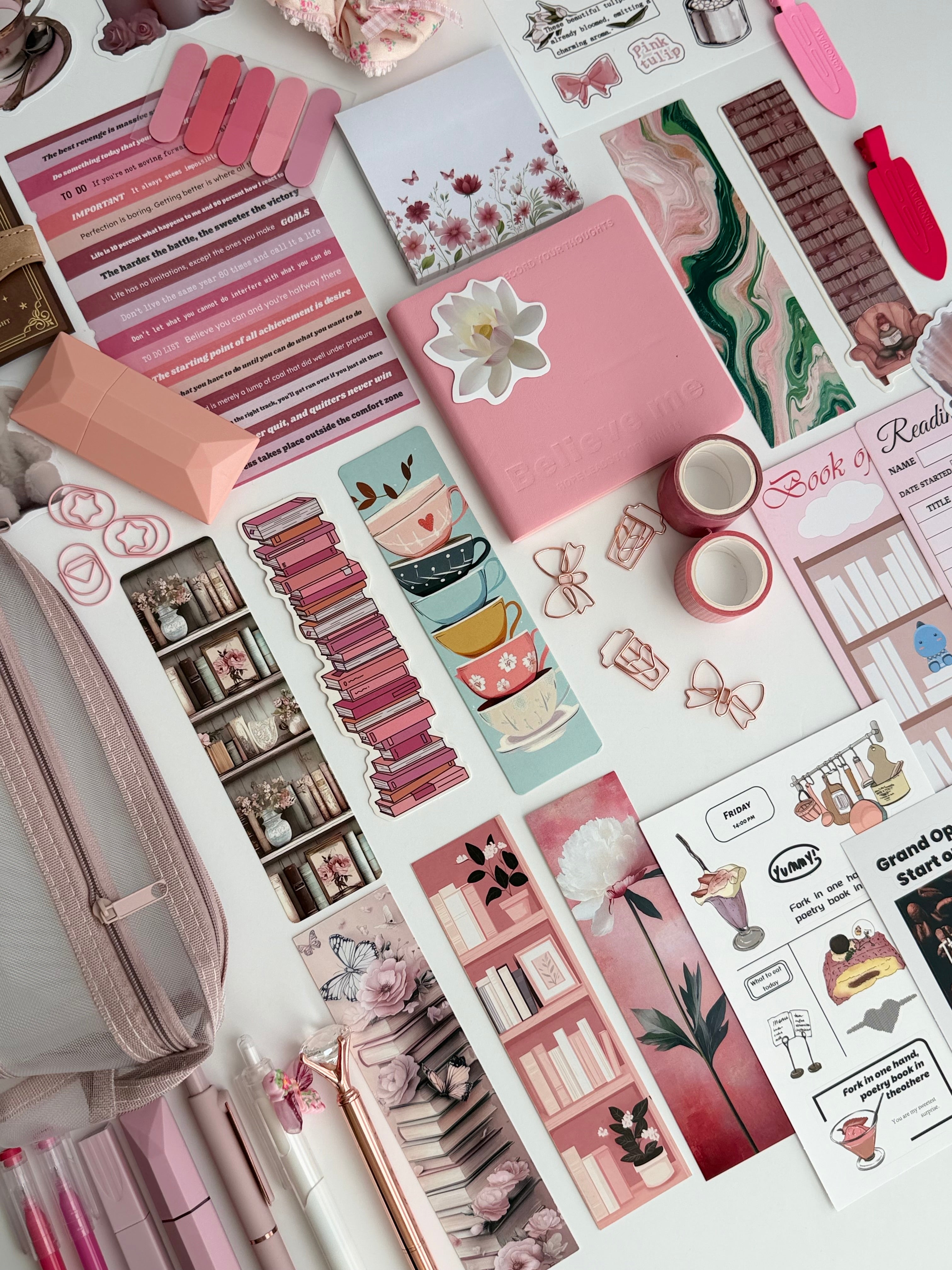 🍓 Strawberry Drink Bookish Bundle 🥤