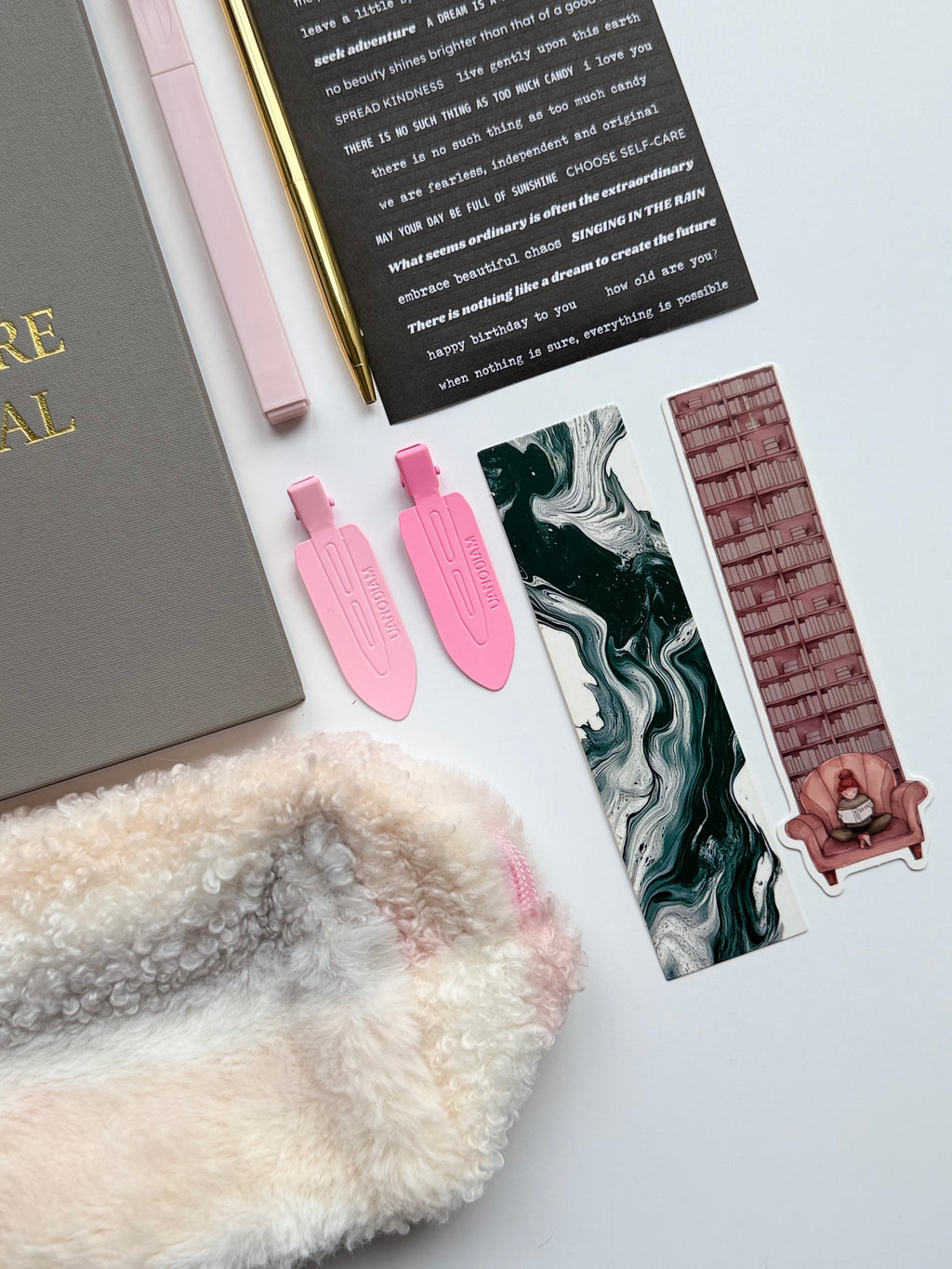 Mini Self-Care Journaling Set | Soft Stone Stationery Bundle 🩶🌸