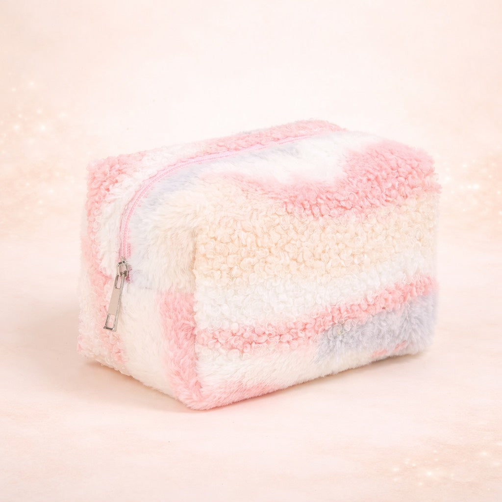 Pastel Plush Cosmetic Bag 🩷