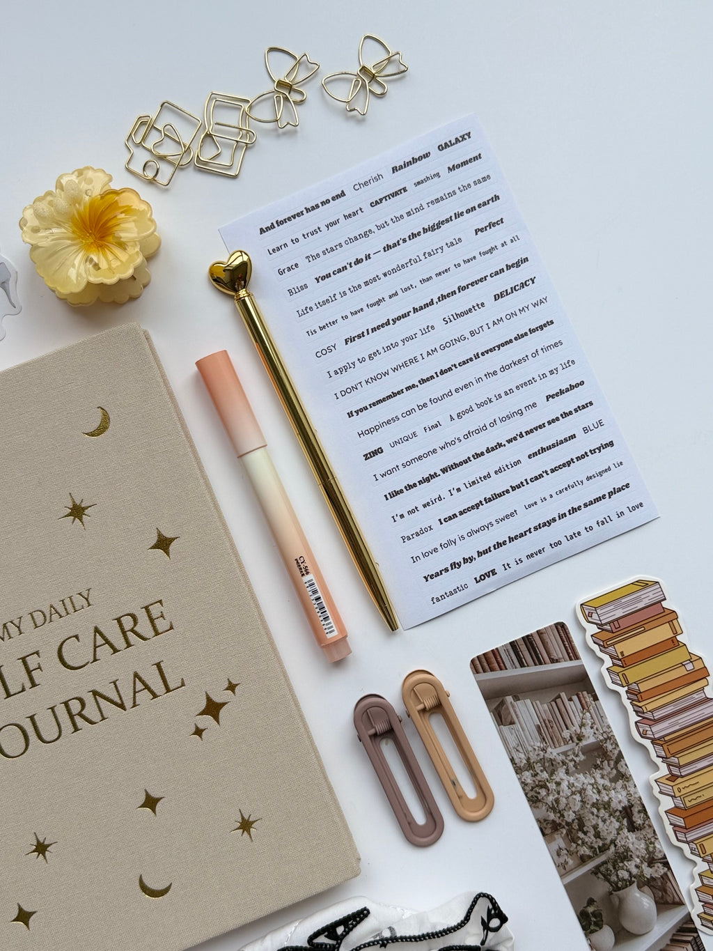 Mini Self-Care Journaling Set | Midnight Muse Stationery Bundle 🖤🎞️