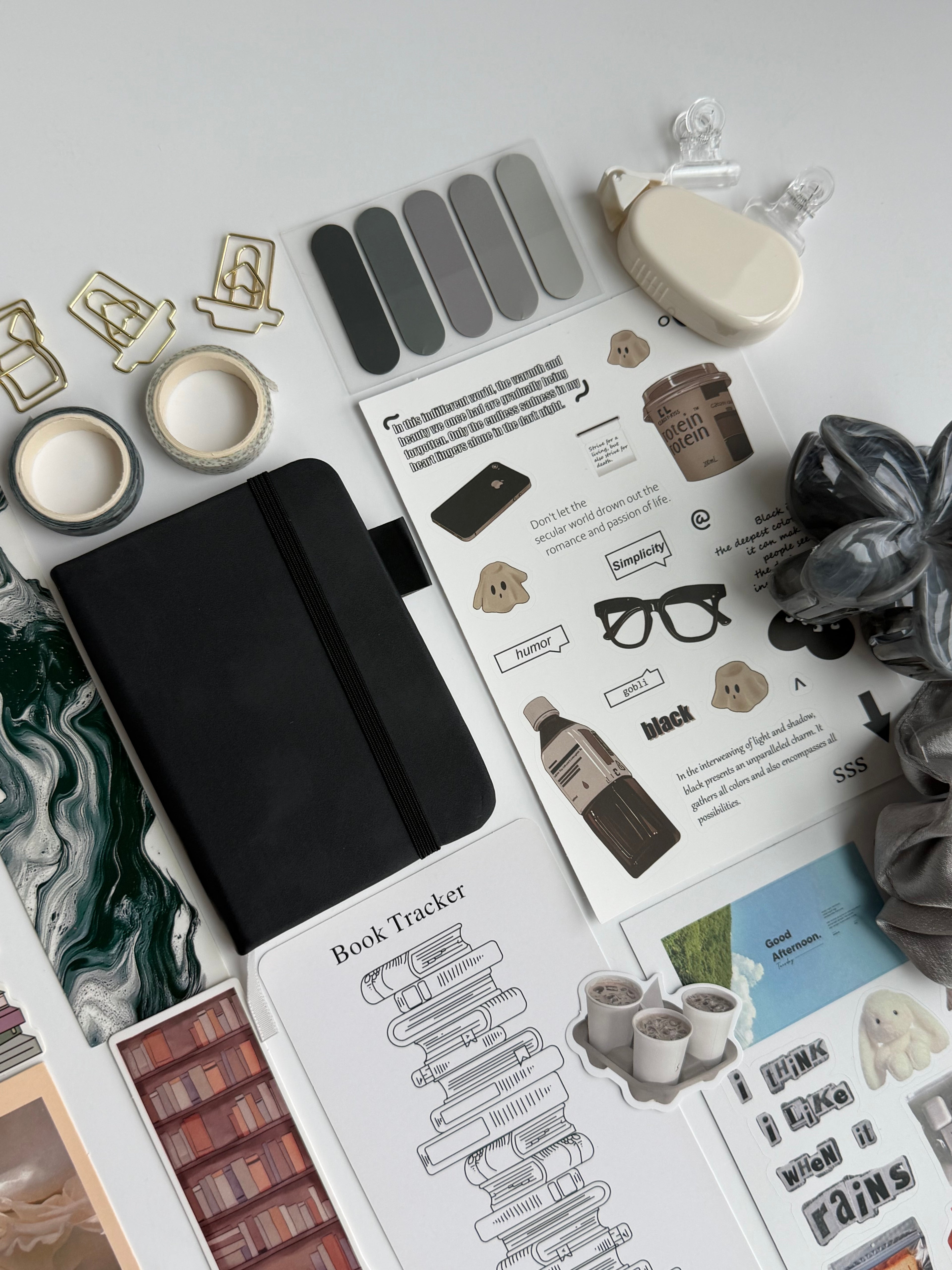 🖤 Mini Soft Gray Bookish Bundle 🌫️