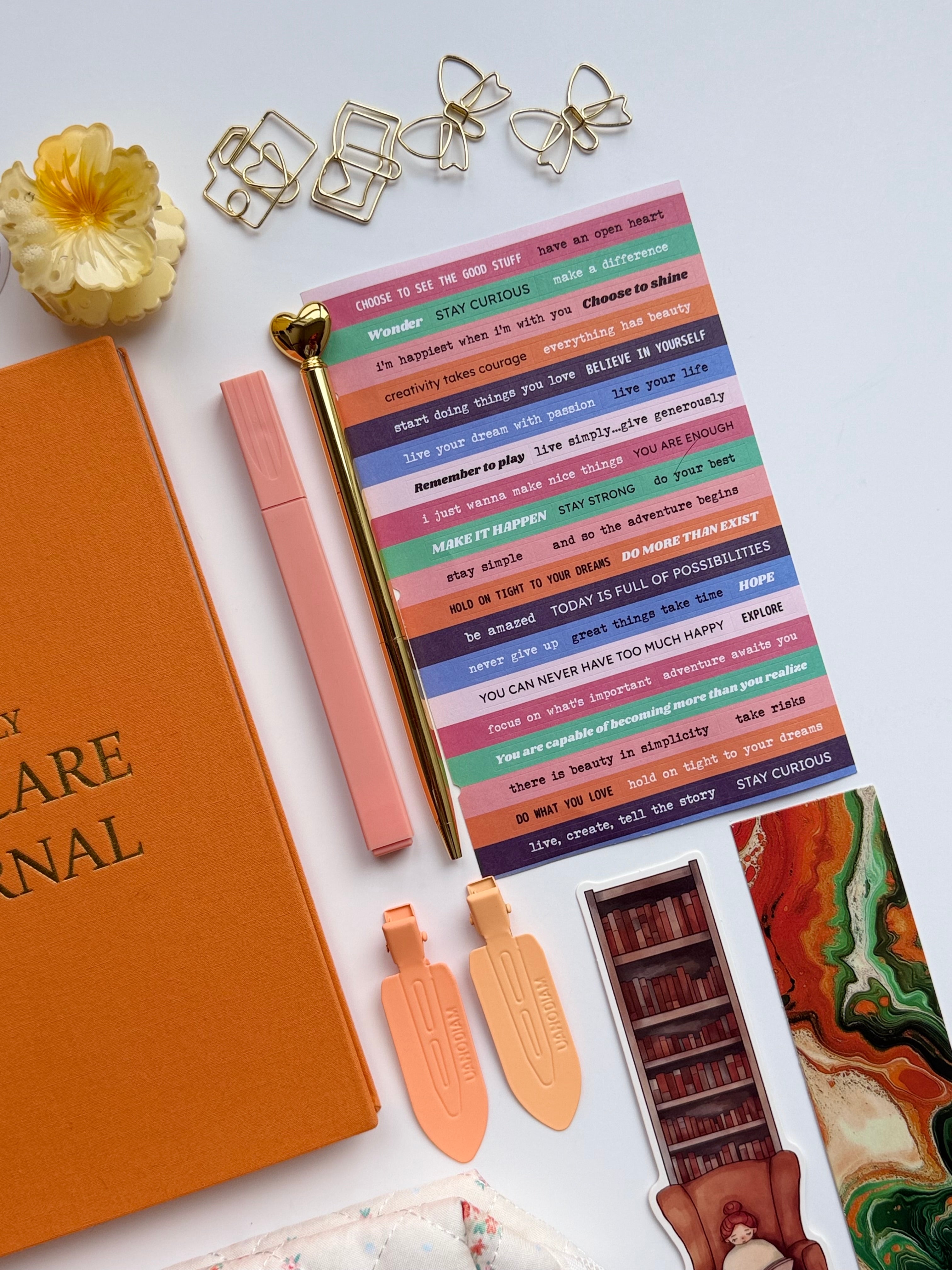 Mini Self-Care Journaling Set | Sunset Stationery Bundle 🌅🌱