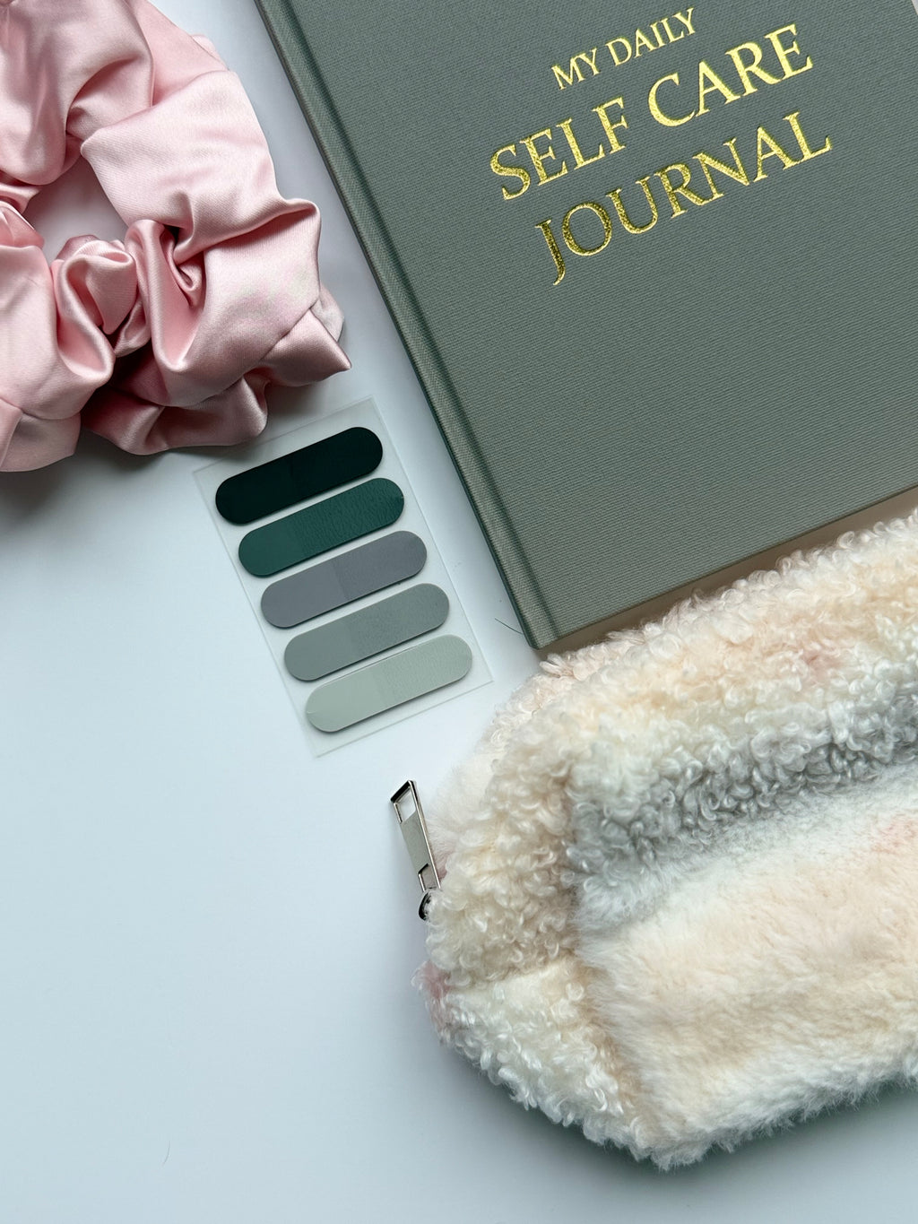 Mini Self-Care Journaling Set | Soft Stone Stationery Bundle 🩶🌸
