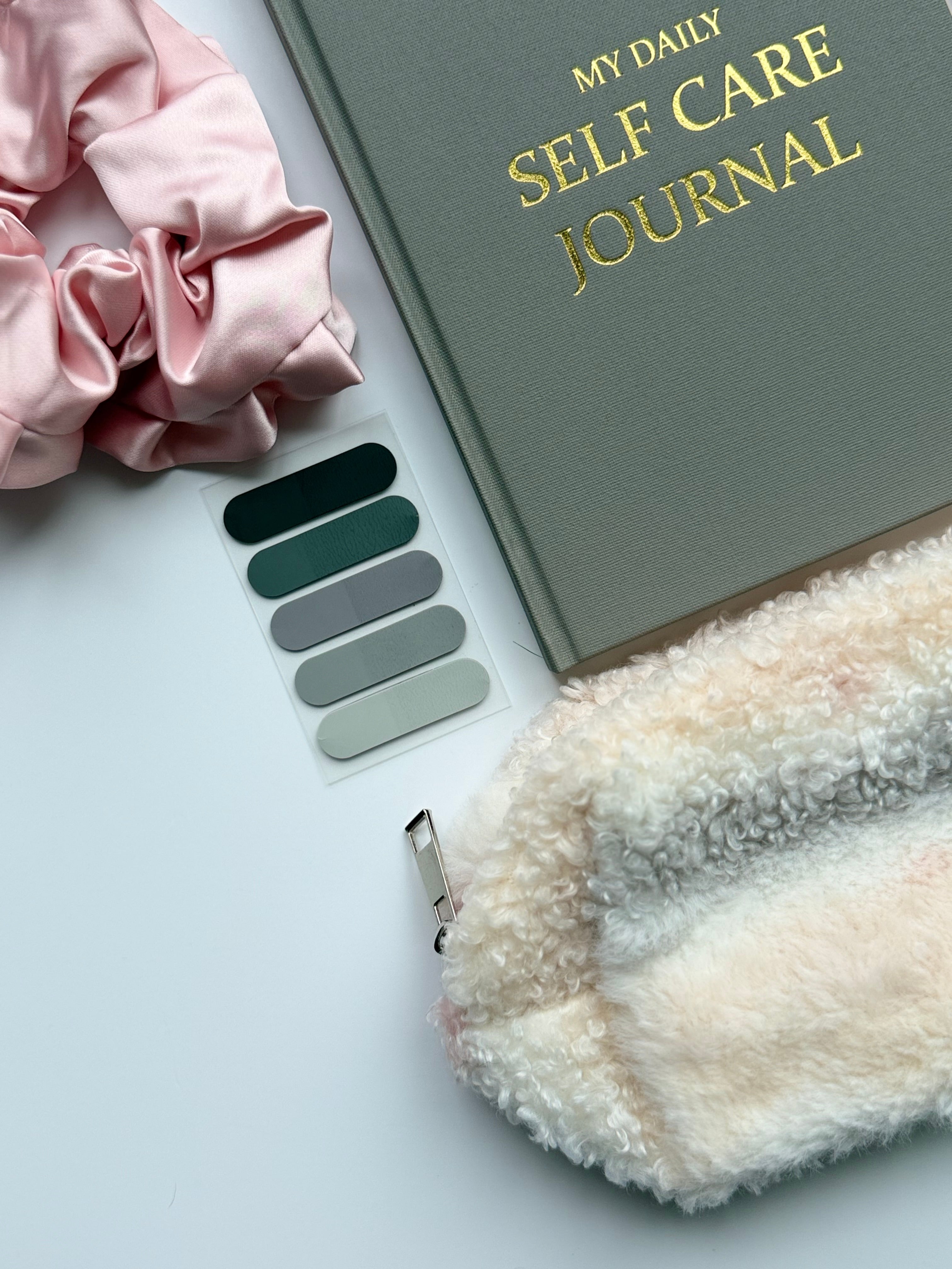 Mini Self-Care Journaling Set | Soft Stone Stationery Bundle 🩶🌸
