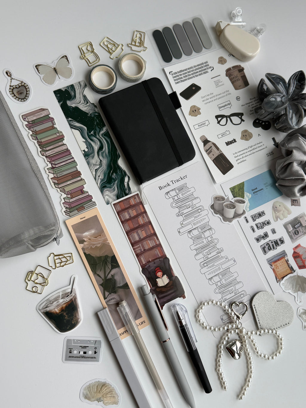 🖤 Mini Soft Gray Bookish Bundle 🌫️