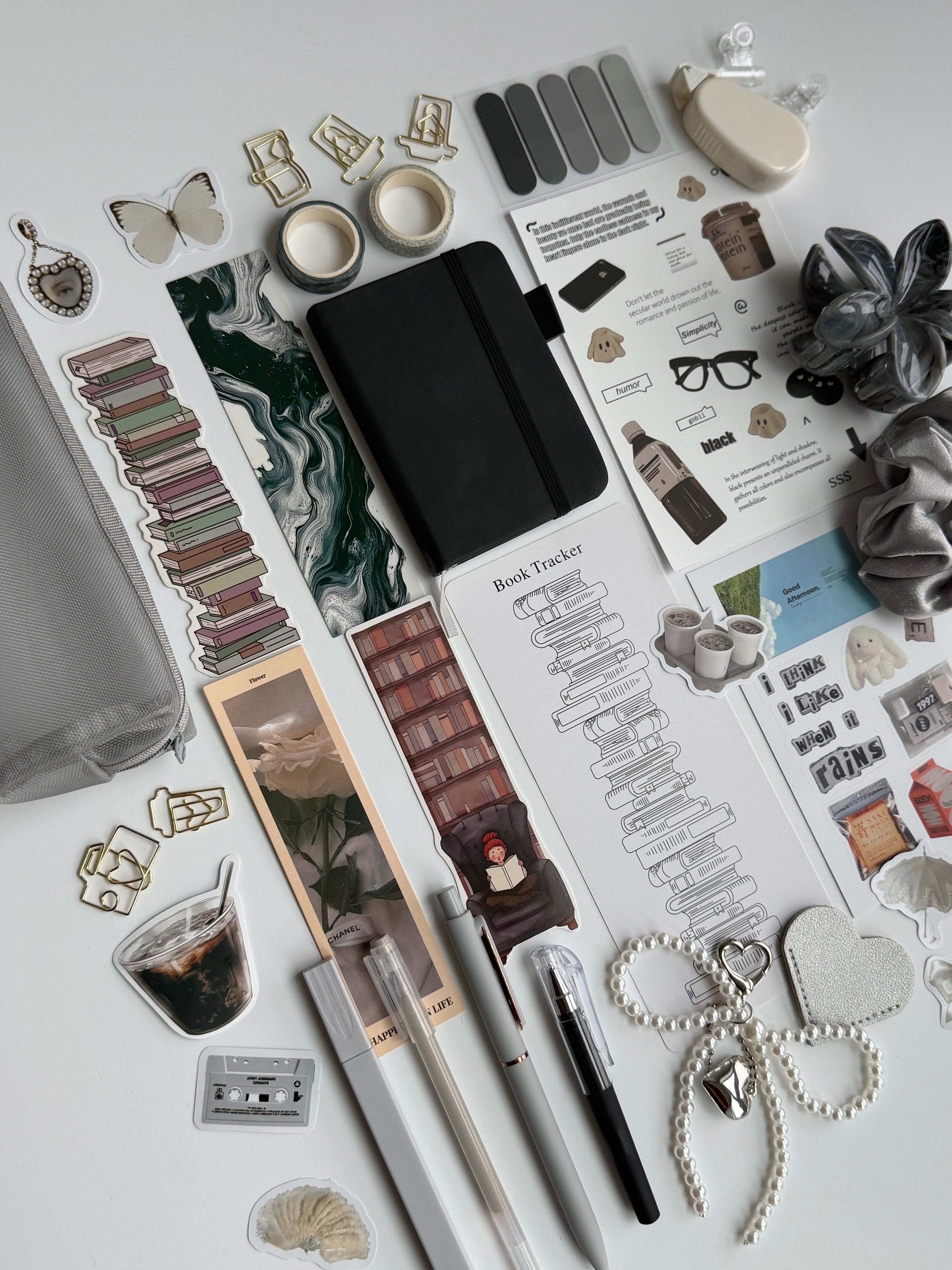 🖤 Mini Soft Gray Bookish Bundle 🌫️