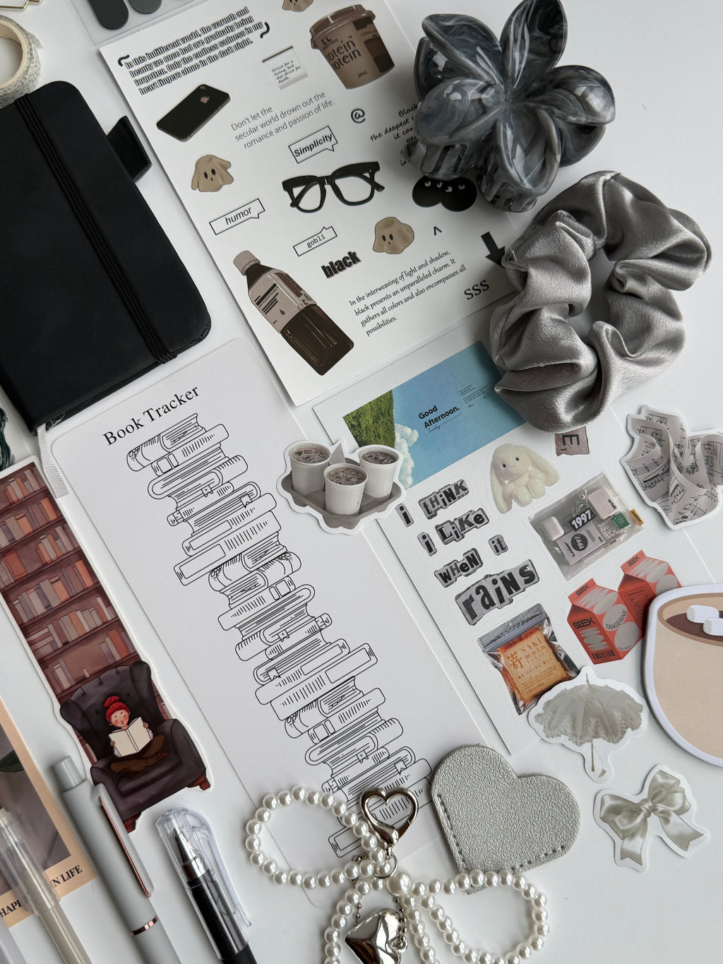 🖤 Mini Soft Gray Bookish Bundle 🌫️